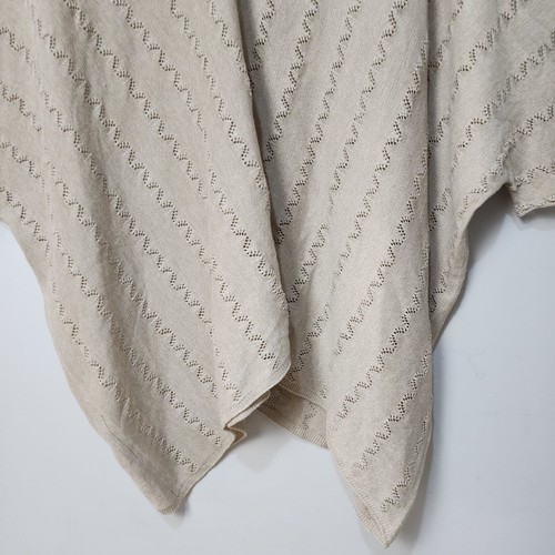 Autograph Jumper Womens Medium M Relaxed Fit Beige Knit Half Sleeve Sweater - Picture 3 of 10