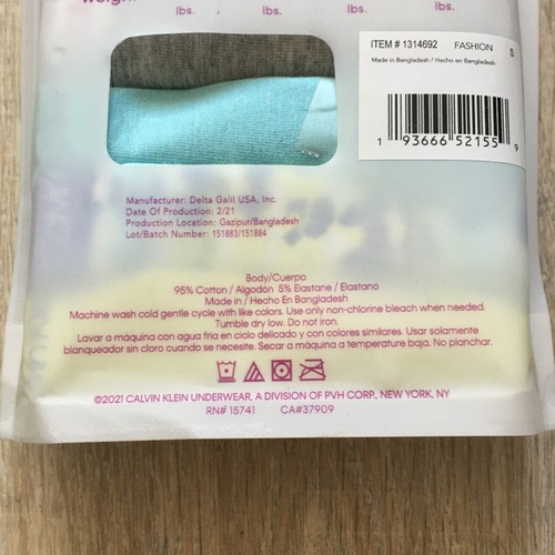 7 Pack Calvin Klein Girls Youth Hipster Underwear Stretch Cotton Sz S NEW - Picture 4 of 5