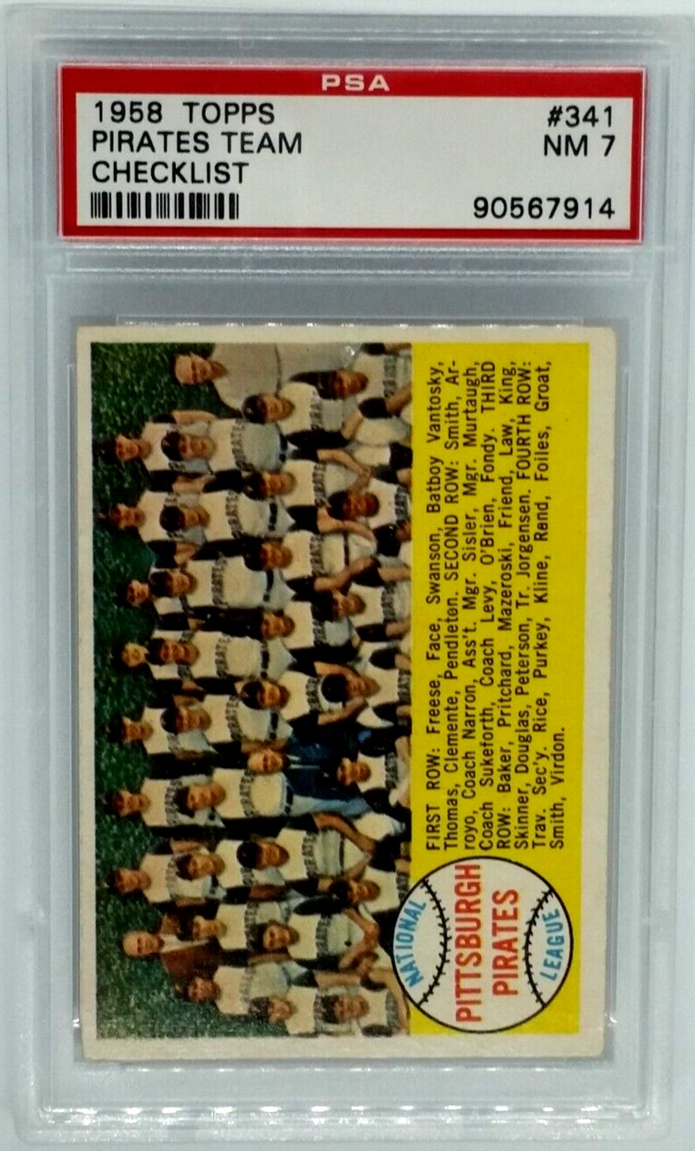 1958 Topps #343 Orlando Cepeda Card - Graded PSA 7 NM, San Francisco Giants