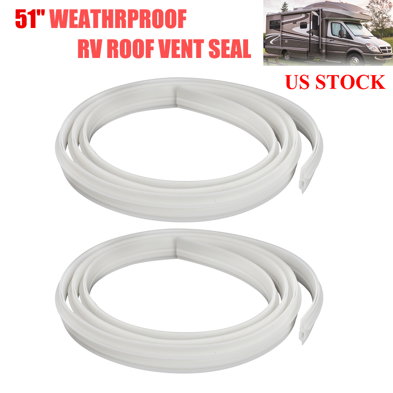 2* RV Roof Vent Seal White Vinyl 51" Camper Ventline Vent Fan Gasket Replacement eBay