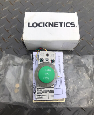 Locknetics  621xGR DAHD Delay Action Pushbutton w/PUSH to Exit Engraved.