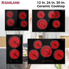 12"/24"/30" Electric Ceramic Cooktop 2/4/5 Burner GASLAND Built-in Touch Control