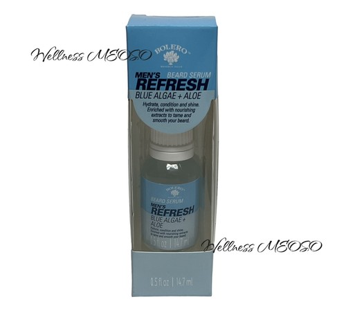 Bolero Men's Beard Serum Refresh Blue Algae & Aloe 0.5 Fl oz Hydrate, Condition - Picture 4 of 4