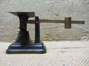 Vintage Fairbanks Iron & Brass Scale Original Paint Scales Antique Old 11114