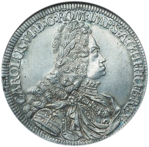 1734 Austria Karl VI Thaler AU58 NGC - Full Mint Luster & Bright White