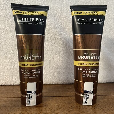 John Frieda Brilliant Brunette Subtle Lightening Conditioner + Glow 2 Pack