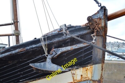 Photo 6x4 Starboard bow anchor of the Jean-Pierre Antoine Teignmouth  c2013