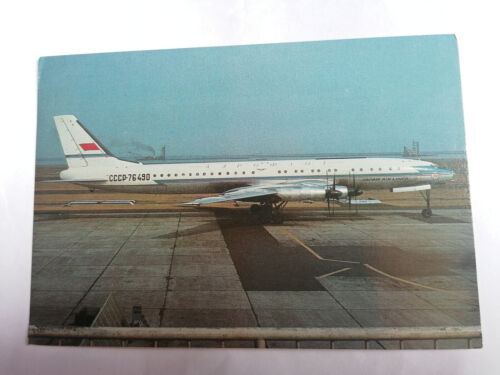 AEROFLOT-JAL Tupolev TU-114- Aviation Airline Postcard