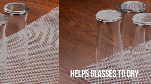 Bar Shelf Liner Flexible Drawer Mat Roll 61cm x 10m Glass Matting Mesh Pub Bar - Video 1 of 1