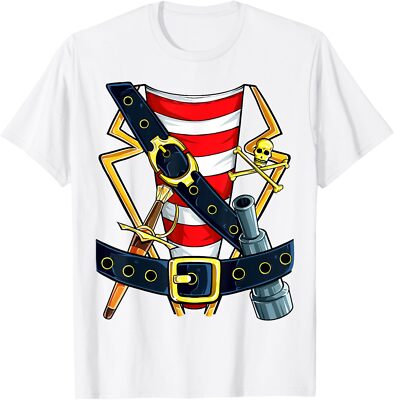 Pirate Buccaneer Costume Funny Halloween Novelty  Unisex T-Shirt