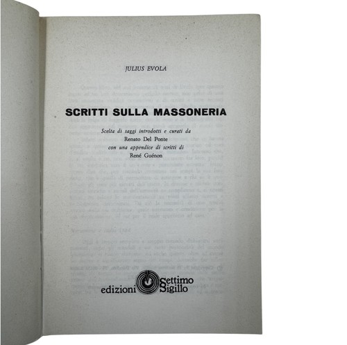 Julius Evola Writings on Freemasonry Edition Seventh Seal Esoteric Sage - Picture 6 of 7