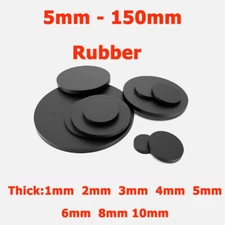 Φ5mm-150mm Rubber Disc Round Plate Buffer Pads Gasket Thick 1/1.5/2/3/4/6/8/10mm