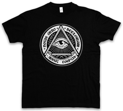 ILLUMINATI EYE T-SHIRT Illuminaten Freimaurer Society Auge Free Masons Loge