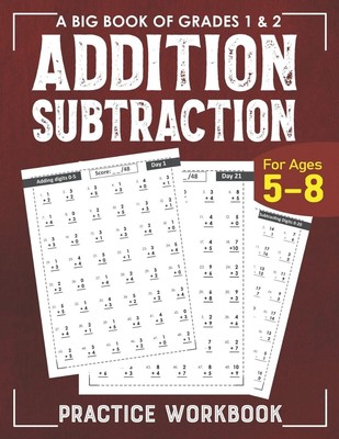 Addition Subtraction Practice Workbook for Grade 1: Math Drills, Digits 0-20 ...
