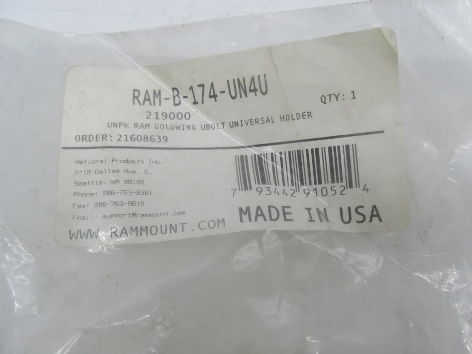 Montaje RAM Agarre Universal para Dedos Cuna Motocicleta Montaje de Freno RAM-B-174-UN4U Foto 3 de 3