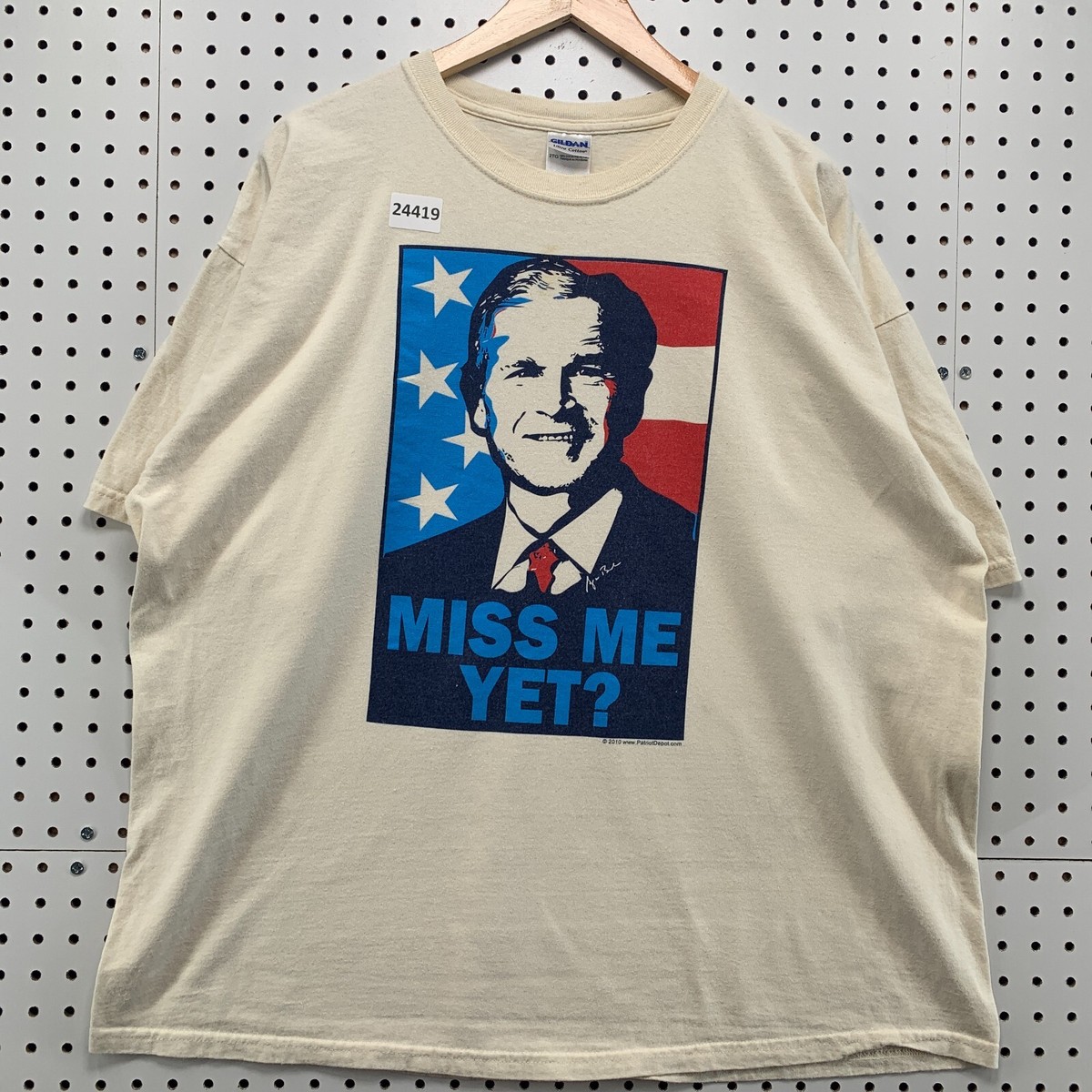 President George W Bush Miss Me Yet Funny Poster T-Shirt President George W Bush Miss Me Yet Funny Poster T-Shirt