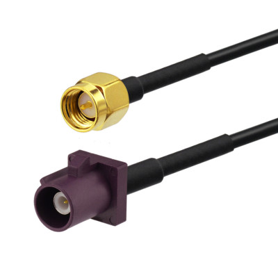 Eightwood Fakra Male D to SMA Male Coaxial Cable RG174 30cm 12'' Extension Cable