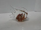 Murano Style Art Glass Angel Fish Hand Blown Figurine Paperweight (Aqua)