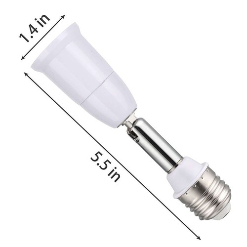 E26 E27 Light Socket Extender 4.5 " Extension adjustable vertical 90° Horizontal - Picture 11 of 12