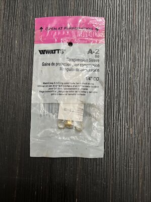 NEW! Watts Plumbing Products Fittings A-2 PB60 1/4 (3) COMPRESSION SLEEVE 