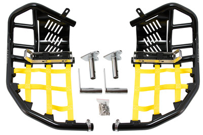 Yamaha Raptor 700 Nerf Bars Pro Peg Heel Guards Alba Racing Blk Red 197-T7-BR