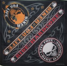 BIKER STENCIL SKULL BANDANA