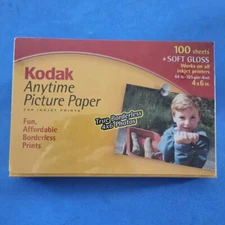 100 Sheets Kodak Anytime Photo Picture Paper 4x6" New