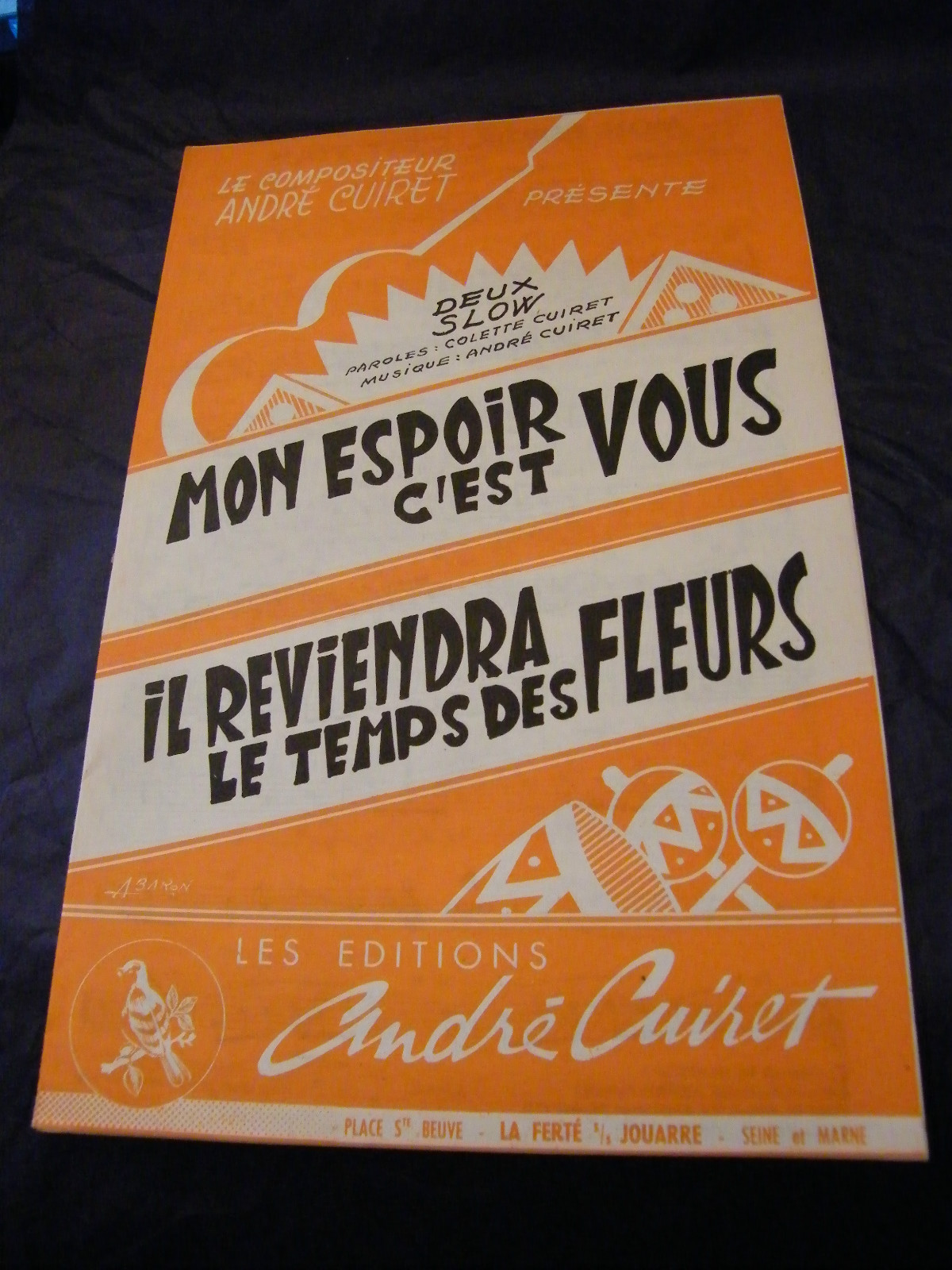 Sheet Music My Hope Is You André Cuiret He Will Return The Time