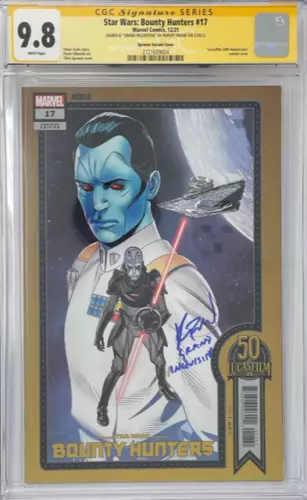 Star Wars Bounty Hunters 17 CGC 9.8 Signed Rupert Friend Sprouse Variant