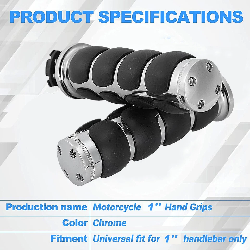 Empuñaduras de manillar de motocicleta de 1 pulgada y 25 mm para Honda Goldwing GL1000 1100 1200 1800 Foto 3 de 4
