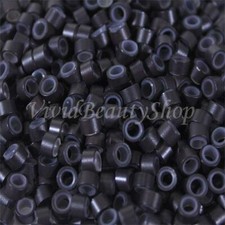 200 4.5mm Dark Brown Silicone Micro Rings Links for I Tip Human Hair Extensions