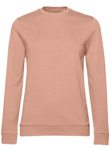 B&C Felpa in Cotone Senza Cappuccio Maglia Interno Sgarzato da Donna BCWW02W - Picture 27 of 39
