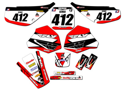 1985-2000 XR 100 13 FLY Red Senge Graphics Kit Compatible with Honda
