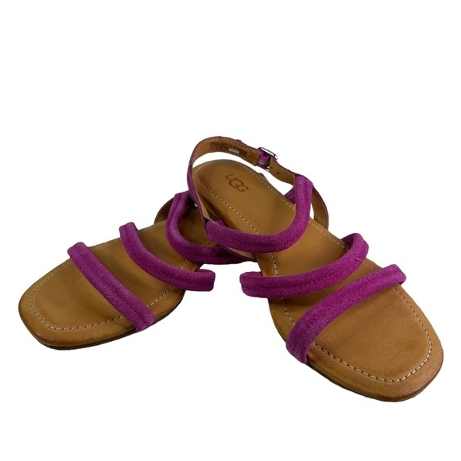 Sandali piatti UGG® mytis rosa cinturino piatto pelle scamosciata cinturino alla caviglia