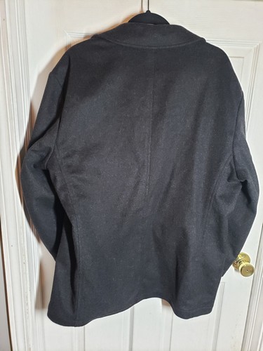 Hugo Boss Black Wool Cashmere Logo Buttons Jacket Coat 44R - Picture 5 of 10