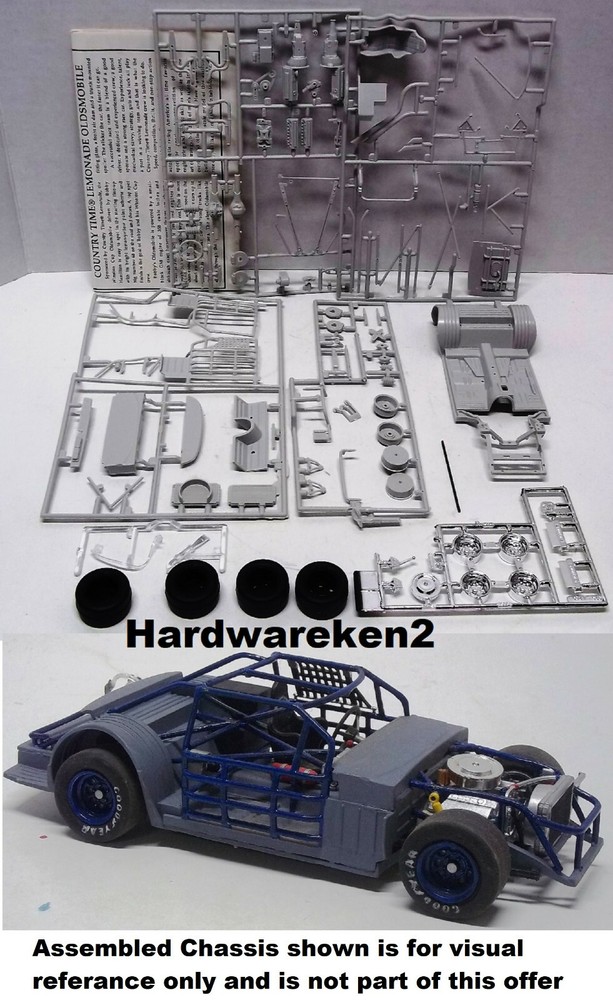 DONOR CHASSIS #3 - RACE CAR PERIMETER ROLLING STOCK CAR CHASSIS KIT -1/25