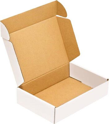 50 Pack, Small Shipping Box,9x6x2'',Corrugated Mailer,Wonfer Cardboard Box, Whit