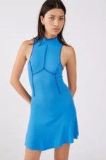 URBAN OUTFITTERS Uo Deja Seamed Mini Dress In Blue