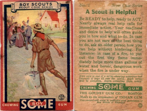 R26 Goudey, Boy Scouts, 1933, #2 A Scout Is Helpful