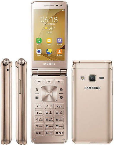 Smartphone Samsung Galaxy Folder 2 SM-G1650 2 Go RAM clavier double SIM LTE rabattable - Photo 1/15