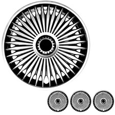 15 Inch 4pcs Hub Caps Hubcaps Plastic Rims Blade Style Wheel Covers Replacement