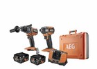 Brand NEW AEG 18V 5.0Ah 2 Piece FUSION Heavy Duty FORCE Kit Drill, Hammer Driver