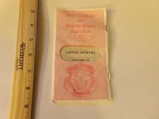 CABBAGE PATCH KIDS coleco girl  birth cert in envelope. PREEMIE #030