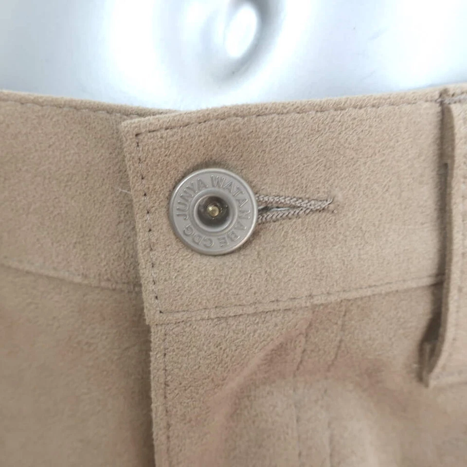 Falda Junya Watanabe Comme des Garcons Imitación Gamuza Flecos Beige Talla Mediana NUEVA Foto 2 de 4