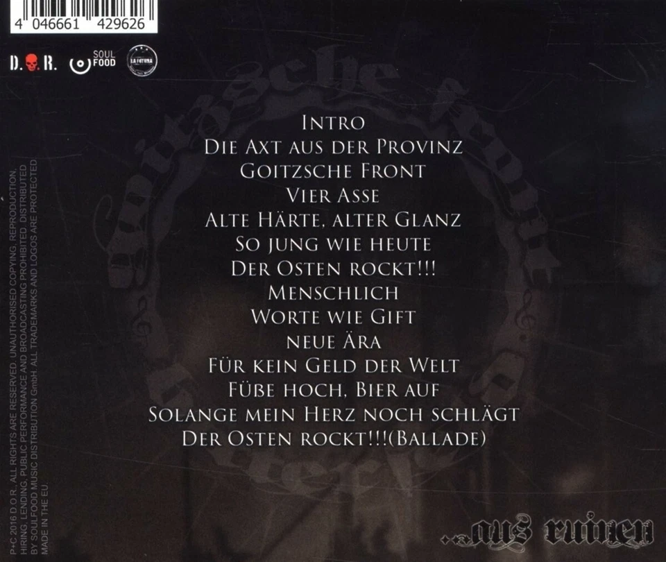 GOITZSCHE FRONT - ... AUS RUINEN  CD NEU  - Bild 2 von 2