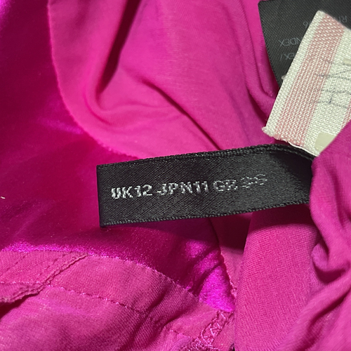 Donna Karan Vintage Halter Twist Fuchsia Pink Silk Long Maxi Gown Dress US 6 - Picture 12 of 12