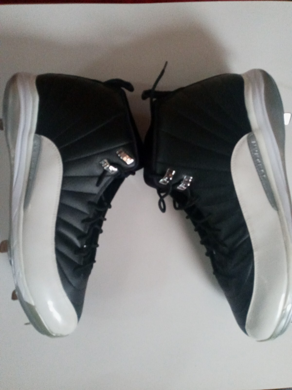 Men sz 15 NIKE AIR JORDAN XII 12 RETRO METAL BLACKRED BASEBALL CLEATS