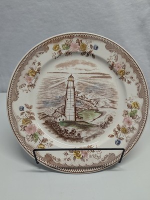 Vintage Brown & Ritchie ''Boston Light'' 10'' Dinner Plate
