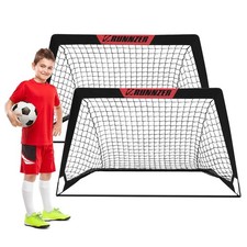 Kids Soccer Goal, Pop Up Soccer Goal Net for Backyard, Set of 2 with Portable...