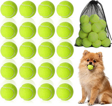 20 Pack Tennis Balls for Dogs, 2 Inch Dog Toy Ball with Mesh Bag, Small Tennis B